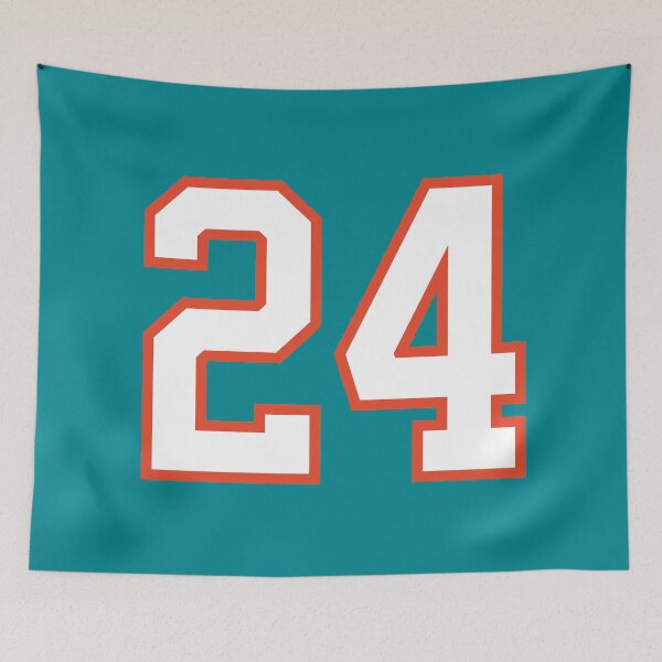 Item preview, Sports Number 24, white orange color lucky sport twenty four designed and sold by ArtIsParty.
