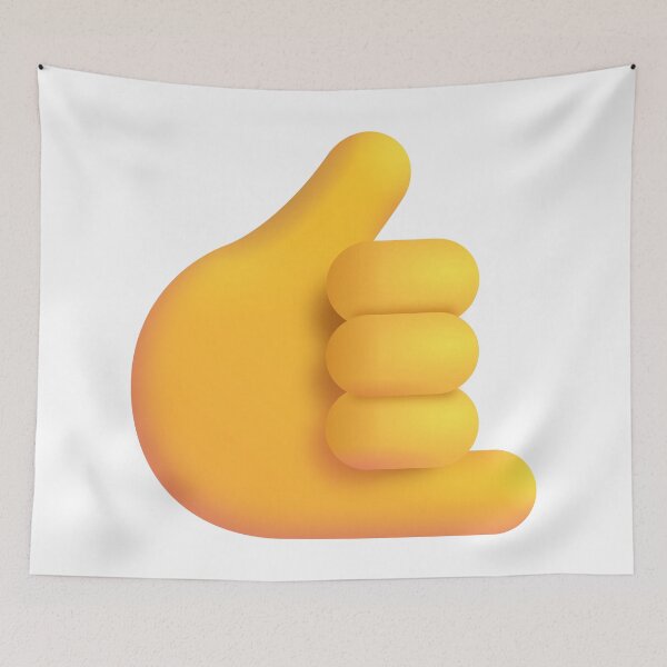 Item preview, Call me hand sign emoji - big designed and sold by abroadDesigns.