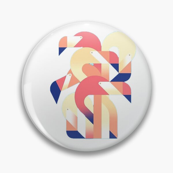 Item preview, Geometrical flamingoes | gift for bird lovers | flamingo design designed and sold by Arteartz.