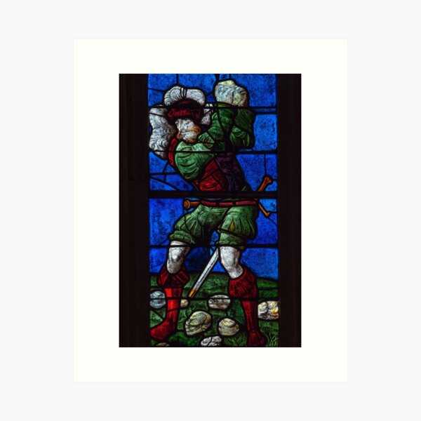 Item preview, Executioner hurls rocks in French church window designed and sold by TerenceKerr.