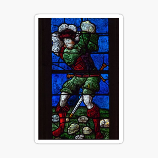 Item preview, Executioner hurls rocks in French church window designed and sold by TerenceKerr.