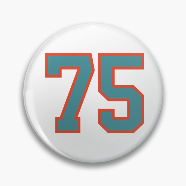 Item preview, 75 number, aqua orange lucky sports seventy five designed and sold by ArtIsParty.