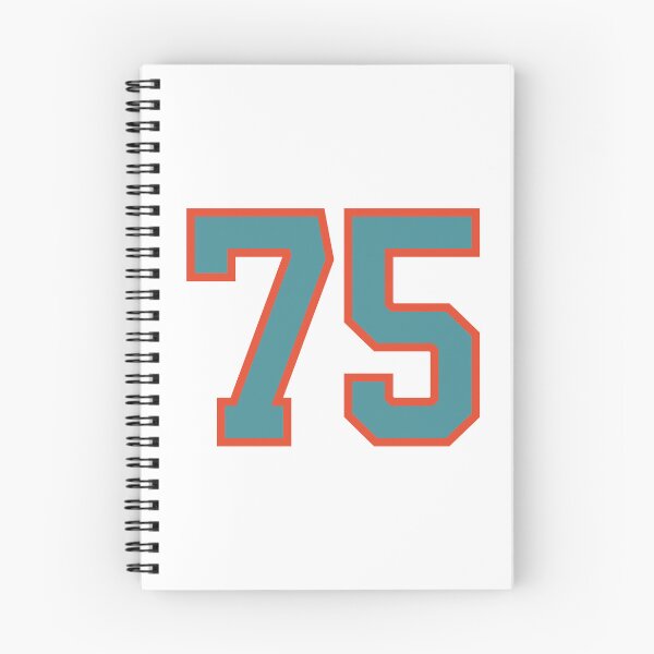 Item preview, 75 number, aqua orange lucky sports seventy five designed and sold by ArtIsParty.