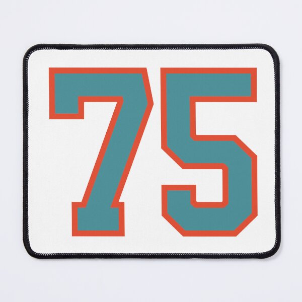 Item preview, 75 number, aqua orange lucky sports seventy five designed and sold by ArtIsParty.