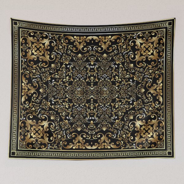 Item preview, Ornate Baroque Black and Gold Greek Key Border designed and sold by Yiorgos Designs.
