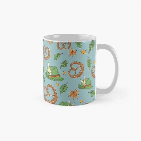 Item preview, Oktoberfest Pretzel and Tirolerhut Pattern (beige) designed and sold by Geo De la Cruz.