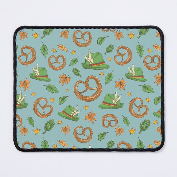 Item preview, Oktoberfest Pretzel and Tirolerhut Pattern (beige) designed and sold by Geo De la Cruz.