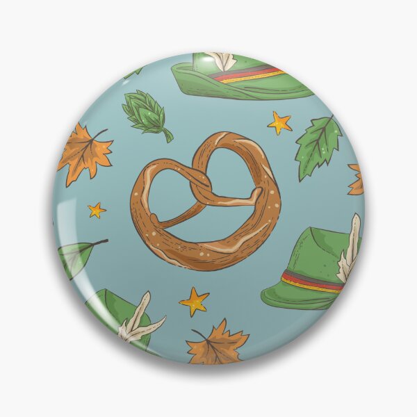 Item preview, Oktoberfest Pretzel and Tirolerhut Pattern (beige) designed and sold by Geo De la Cruz.