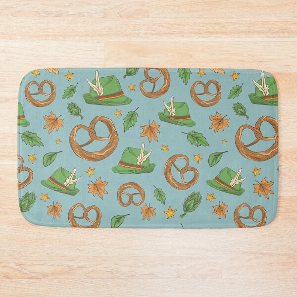 Item preview, Oktoberfest Pretzel and Tirolerhut Pattern (beige) designed and sold by Geo De la Cruz.
