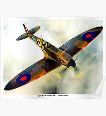 SPITFIRE: Weinlese-Weltkrieg-Kampfflugzeug Poster