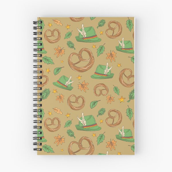 Item preview, Oktoberfest Pretzel and Tirolerhut Pattern (mustard) designed and sold by Geo De la Cruz.