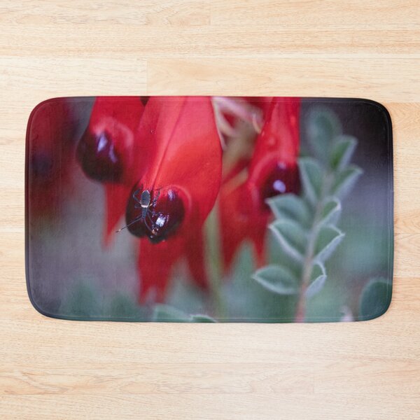 Item preview, Little bug exploring the Sturt Desert Pea designed and sold by imaginethis.