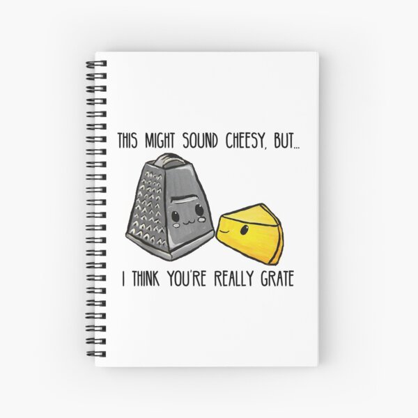 This might sound cheesy - Food Pun Spiral Notebook