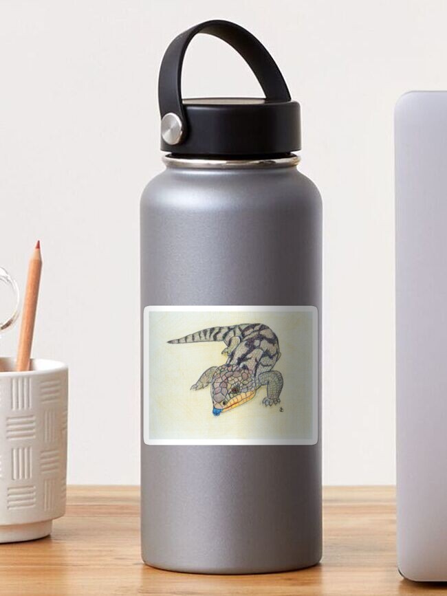 Thumbnail 1 of 3, Sticker, Blue Tongued Lizard designed and sold by Acetry99.
