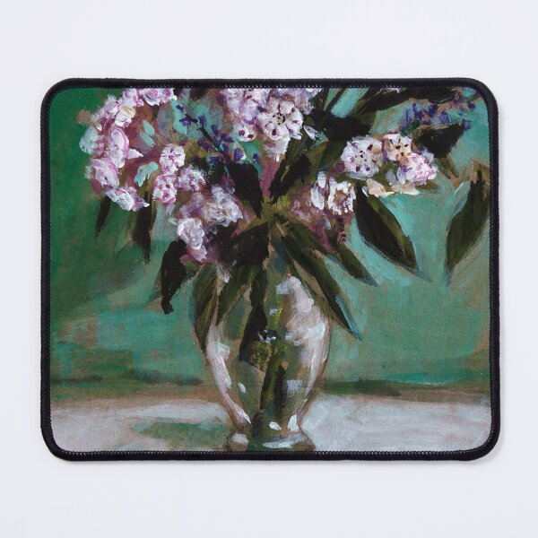 Item preview, Crystal Vase with Mountain Laurel designed and sold by AMOpainting.