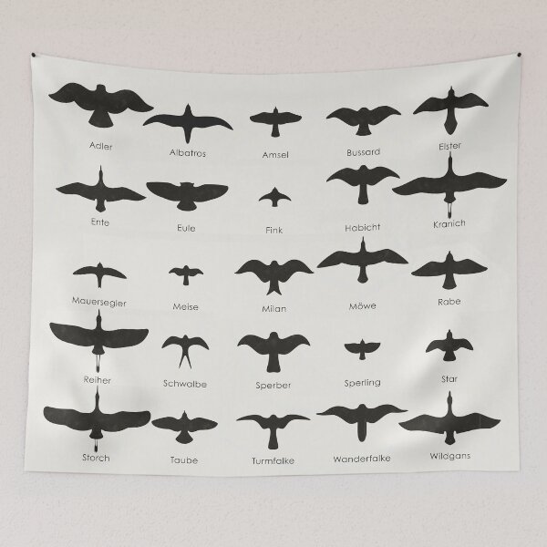 Item preview, Native birds in flight / bird silhouettes (German) designed and sold by Iris Luckhaus.