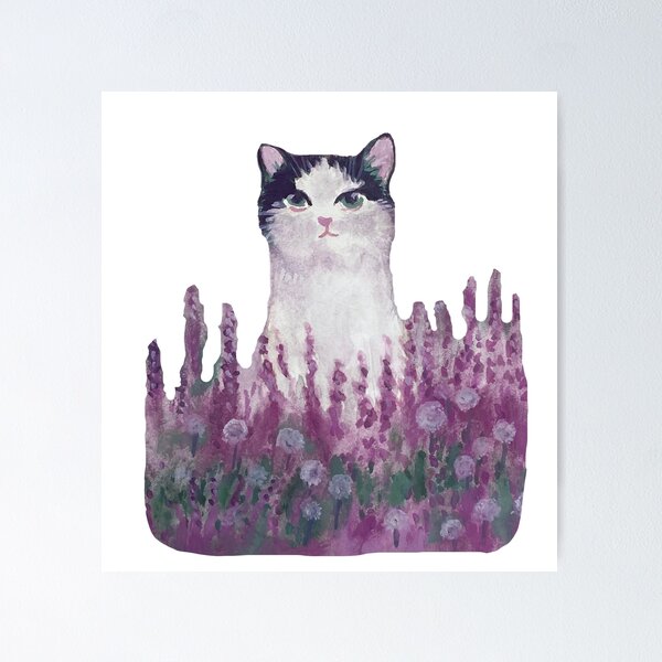 Item preview, A Cat On A Purple Heather Moor designed and sold by mauricucumber.