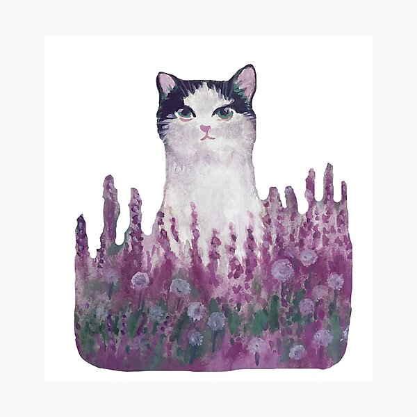 Item preview, A Cat On A Purple Heather Moor designed and sold by mauricucumber.