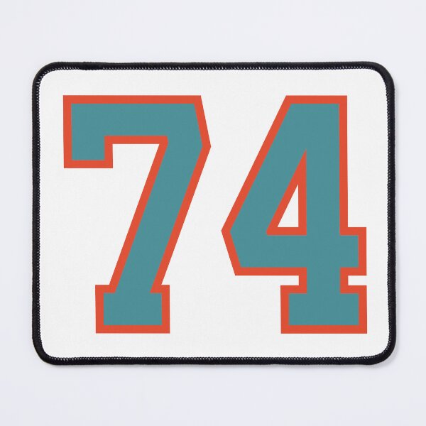 Item preview, 74 number, aqua orange lucky sports seventy four designed and sold by ArtIsParty.