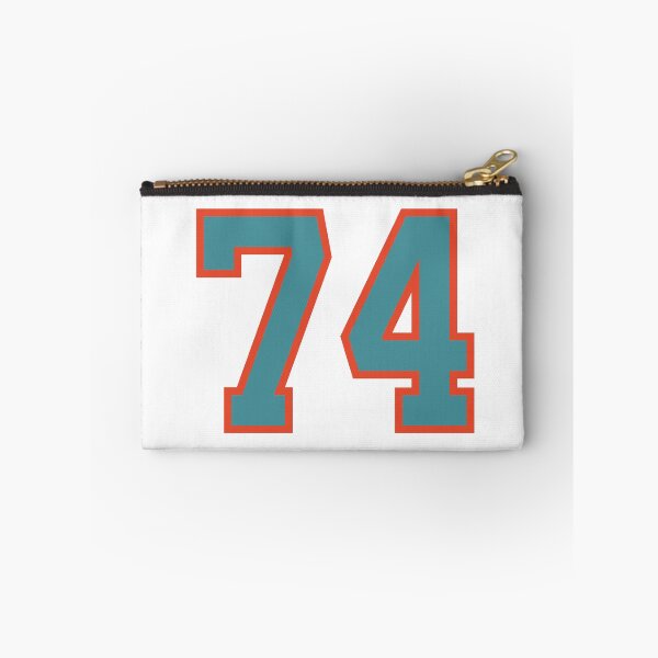 Item preview, 74 number, aqua orange lucky sports seventy four designed and sold by ArtIsParty.