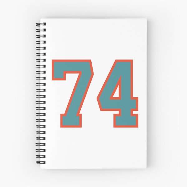 Item preview, 74 number, aqua orange lucky sports seventy four designed and sold by ArtIsParty.