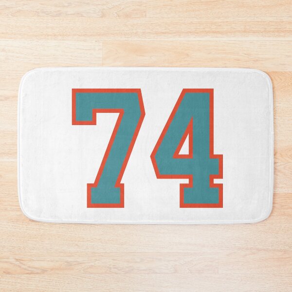 Item preview, 74 number, aqua orange lucky sports seventy four designed and sold by ArtIsParty.
