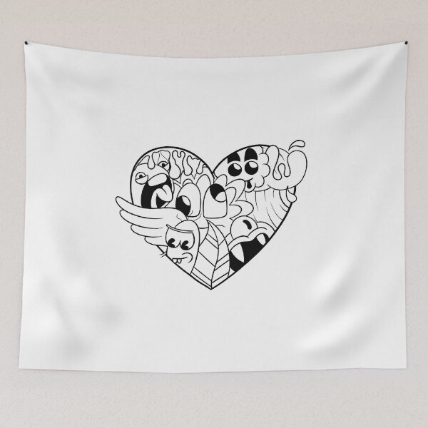 Item preview, doodle heart designed and sold by FrenchDoodle.
