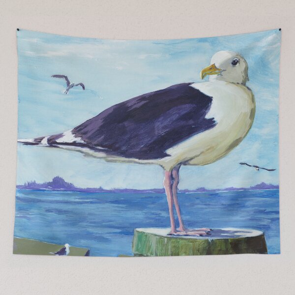 Item preview, Seagull Portrait in Gloucester designed and sold by AMOpainting.