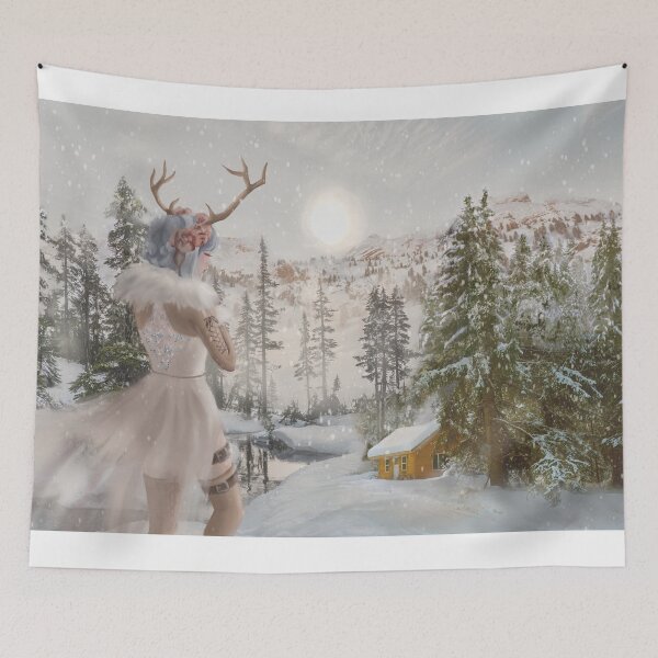 Item preview, Winter fantasy landscape "Snow Queen" designed and sold by Fanny Richard ( fannyrichardart ).
