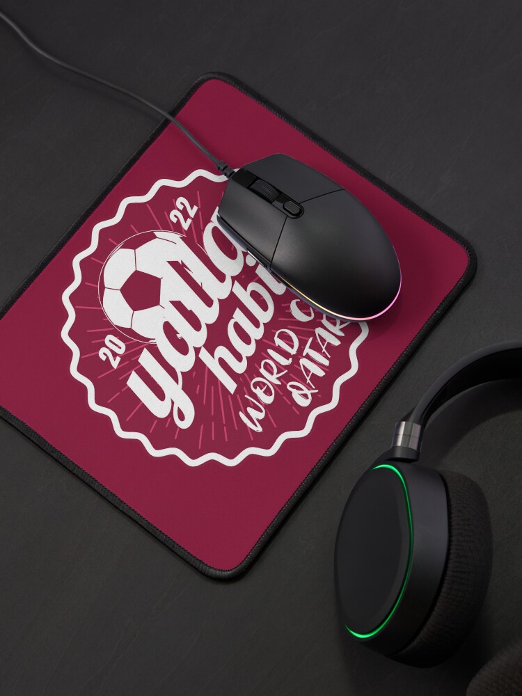 "World Cup 2022 Yalla Habibi Qatar 2022 Soccer" Mouse Pad for Sale by