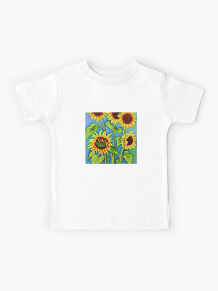 Camiseta para niños «Pintura de girasoles pastel al óleo de Robot Vincent  Van Gogh» de ai-arboretum | Redbubble