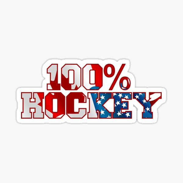 100% Hockey Sticker