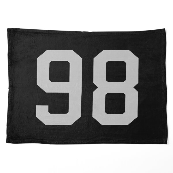 Number 99, grey on black sports jersey number Sticker for Sale by  LoveIsColorful