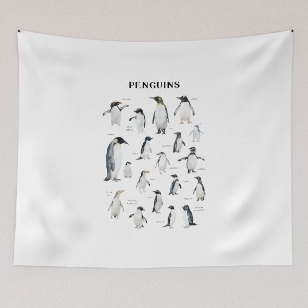Item preview, Penguin species poster watercolor designed and sold by DIANA ASKAROVA.