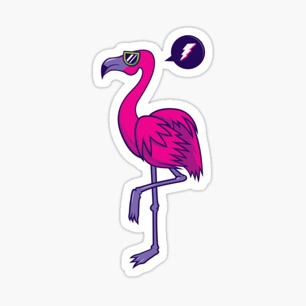 Electric Flamingo Sticker
