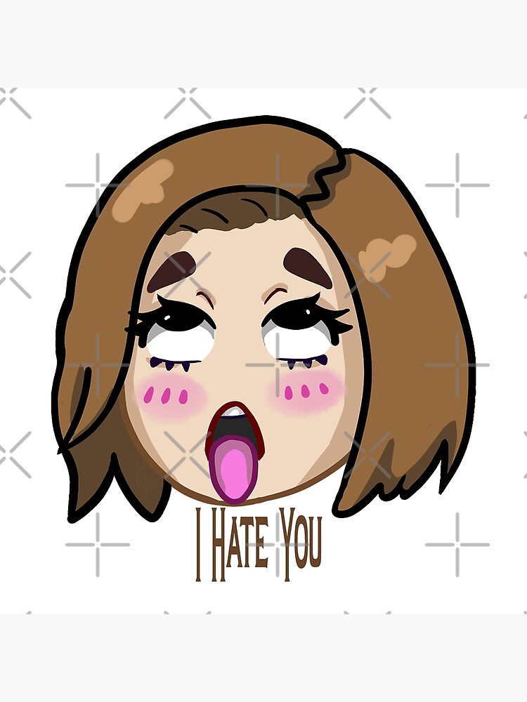 I Hate You Emoji Poster For Sale By Eglaladnor Redbubble 