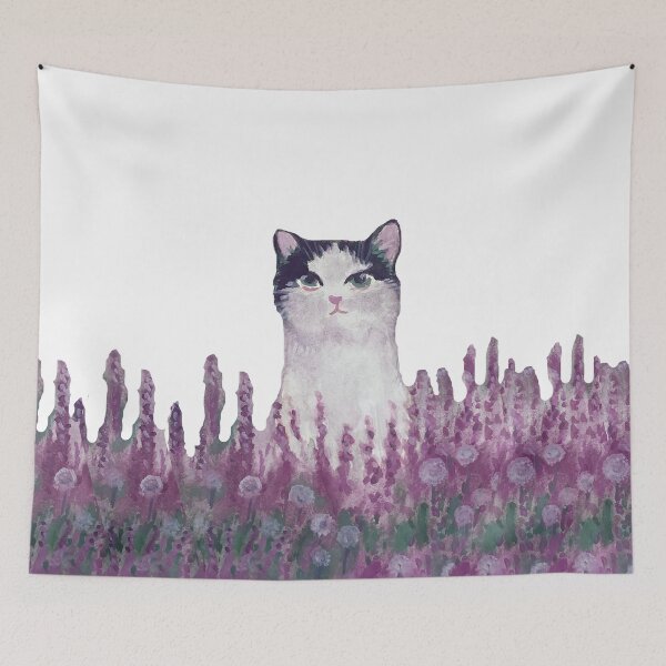 Item preview, A Cat On A Purple Heather Moor designed and sold by mauricucumber.