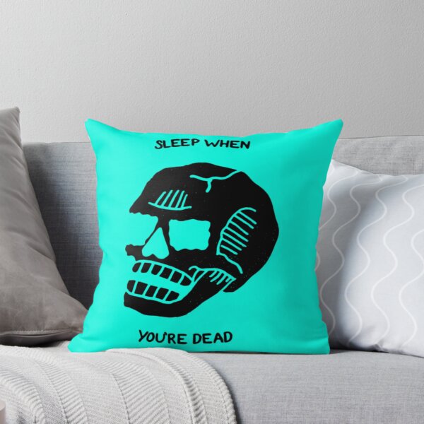 Item preview, SLEEP WHEN YOU'RE DEAD / Cute Cool Rock Grunge Punk Indie Skull black designed and sold by DRK7DSGN.