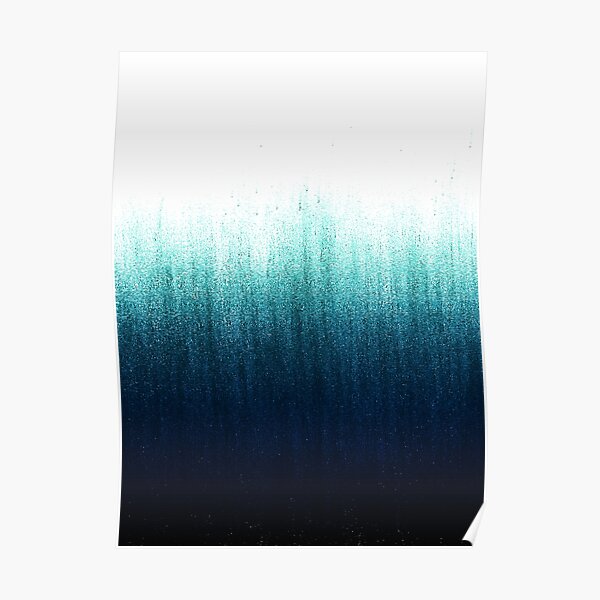 Teal Ombre Poster
