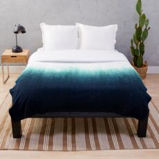 Türkis Ombre Fleecedecke