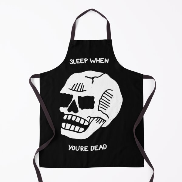 Item preview, SLEEP WHEN YOU'RE DEAD / Cute Cool Rock Grunge Punk Indie Skull white designed and sold by DRK7DSGN.