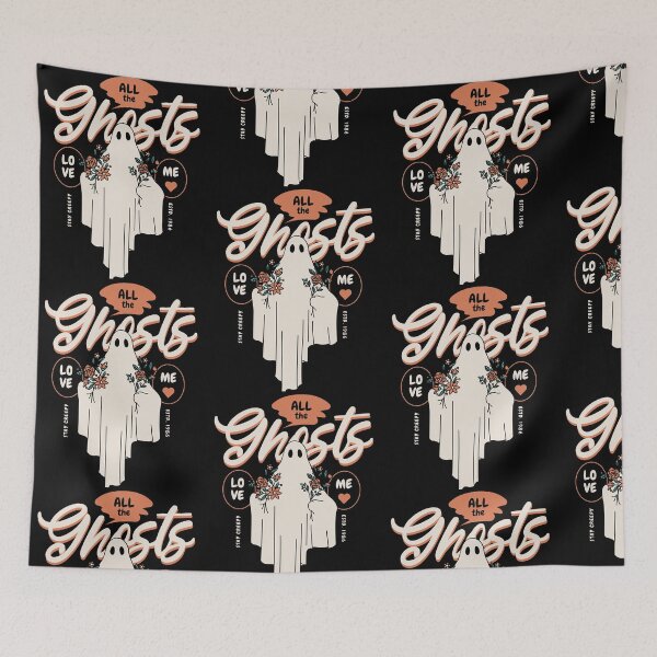 Item preview, All of the ghosts love me, funny Halloween design, funny ghost designed and sold by mwebba2005.