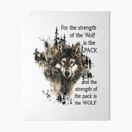 Item preview, Wolf & Pack Family Inspirational Quote designed and sold by countrymouse.