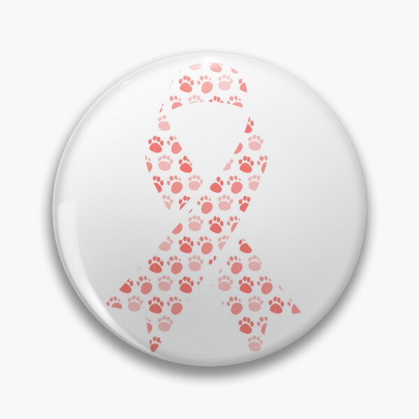 Item preview, Breast cancer ribbon with pet footprint designed and sold by ahmedabdelbaset.