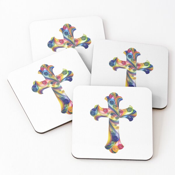 Item preview, Copy of  Multicolor Artistic Design Christian Religious Cross  BLK designed and sold by Rowena Jones.