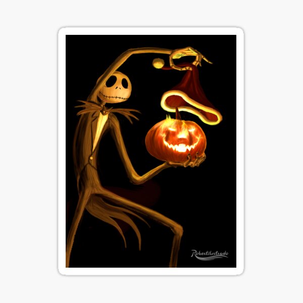 "jack skeleton" Sticker for Sale by RobertIlustrado Redbubble