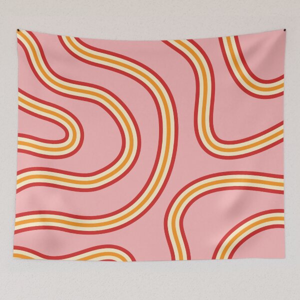 Item preview, Swirls and Stripes Pattern (pink/red/yellow) designed and sold by Design Minds Boutique.