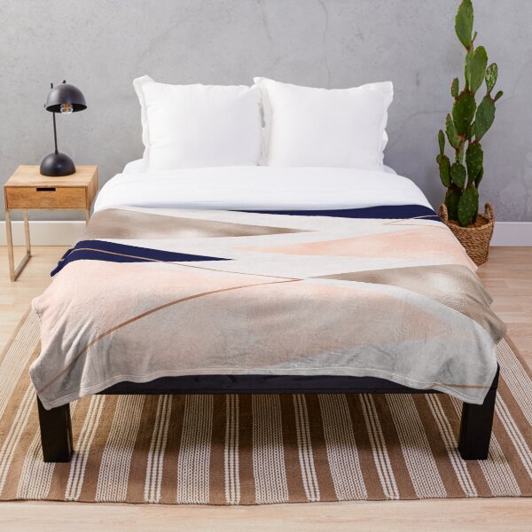 Item preview, Rose gold french navy geometric designed and sold by peggieprints.