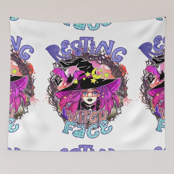 Item preview, HAPPY HALLOWEEN RESTING WITCH FACE designed and sold by marie1919.