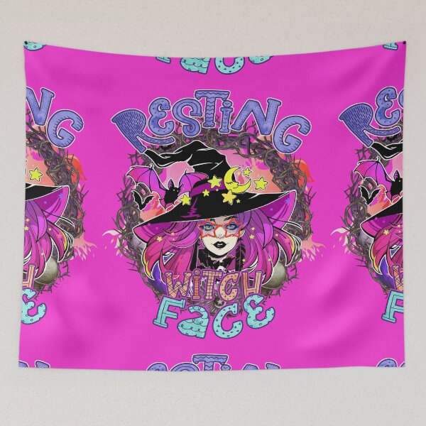 Item preview, HAPPY HALLOWEEN RESTING WITCH FACE designed and sold by marie1919.